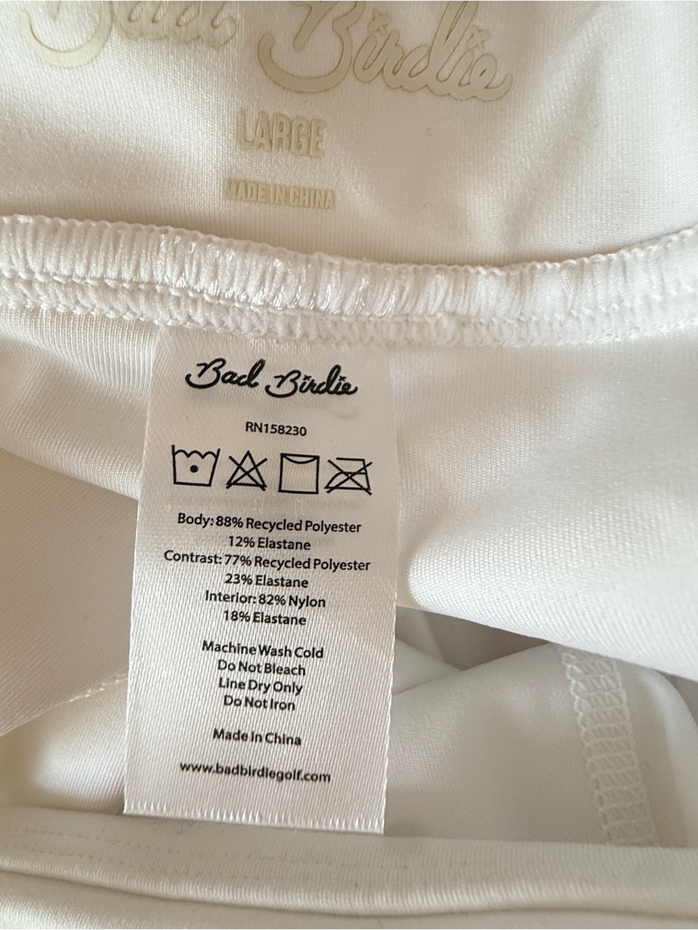 NWT Bad Birdie Double Down Pleated Golf Skort White Size Large - Picture 6 of 9